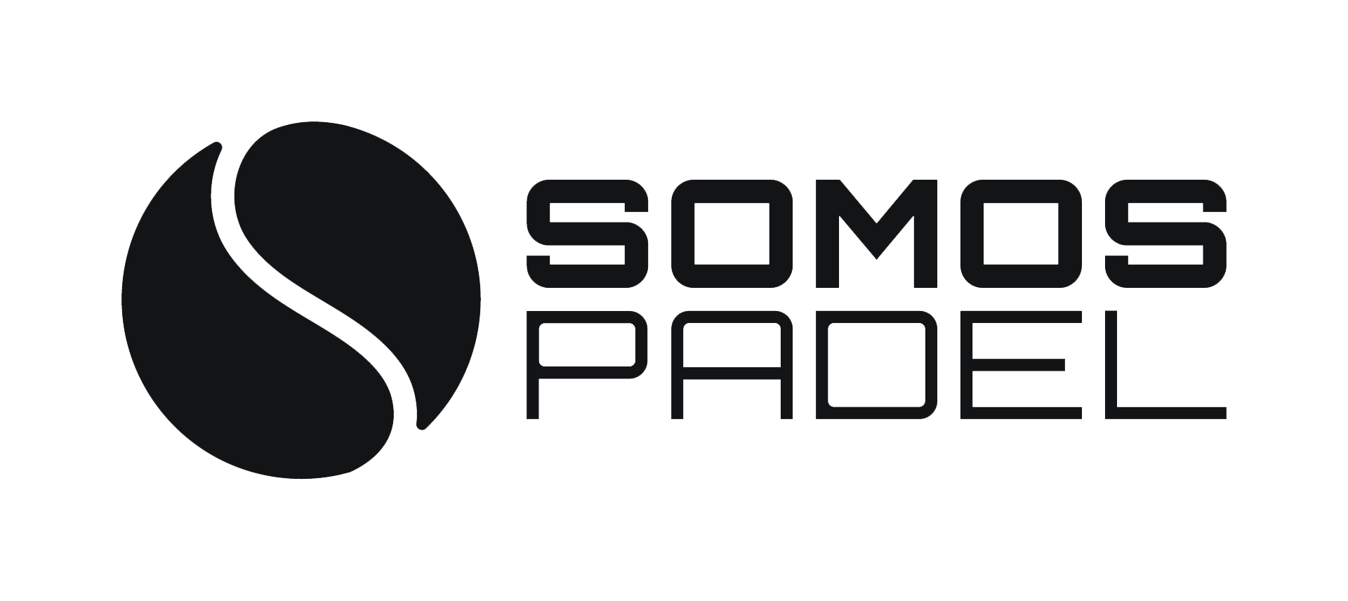 Somos Padel - Logotipo Preferente - Negro Pantone